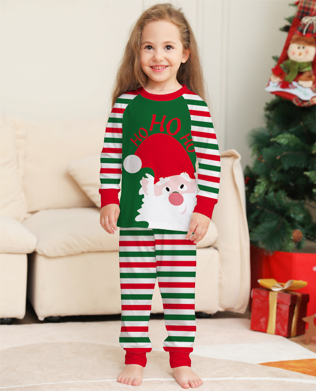 Vieux homme rayé de Noël soins à domicile Pajamas