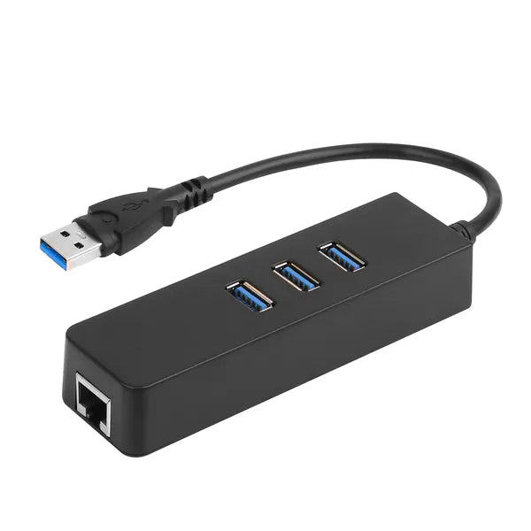 Adaptateur Ethernet 3 ports USB 3.0 Hub Gigabit Convertisseur 10/100/1000 Mbps LAN RJ45 USB filaire