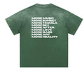 T-Shirt à manches courtes à imprimé de cire de coton pur - Patte à flocons de neige lavée