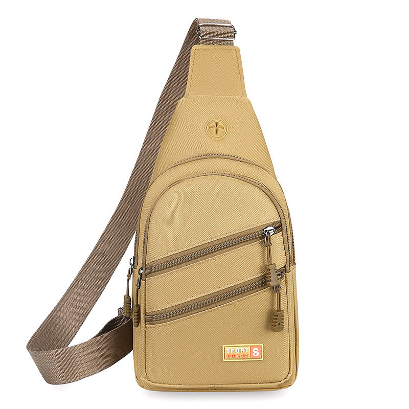 Lightweight large-capacity canvas cross-body bag
