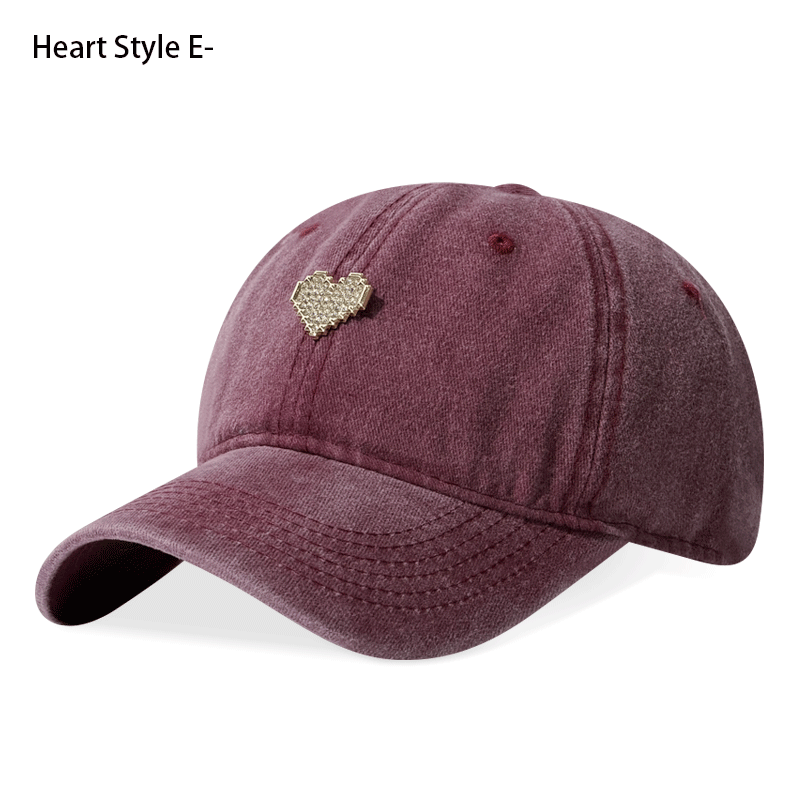 Lavé Old Quick Séchage Cap de baseball Handmade Accessory Pattern Imprimé Duckbill Cap Big H