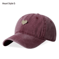 Lavé Old Quick Séchage Cap de baseball Handmade Accessory Pattern Imprimé Duckbill Cap Big H