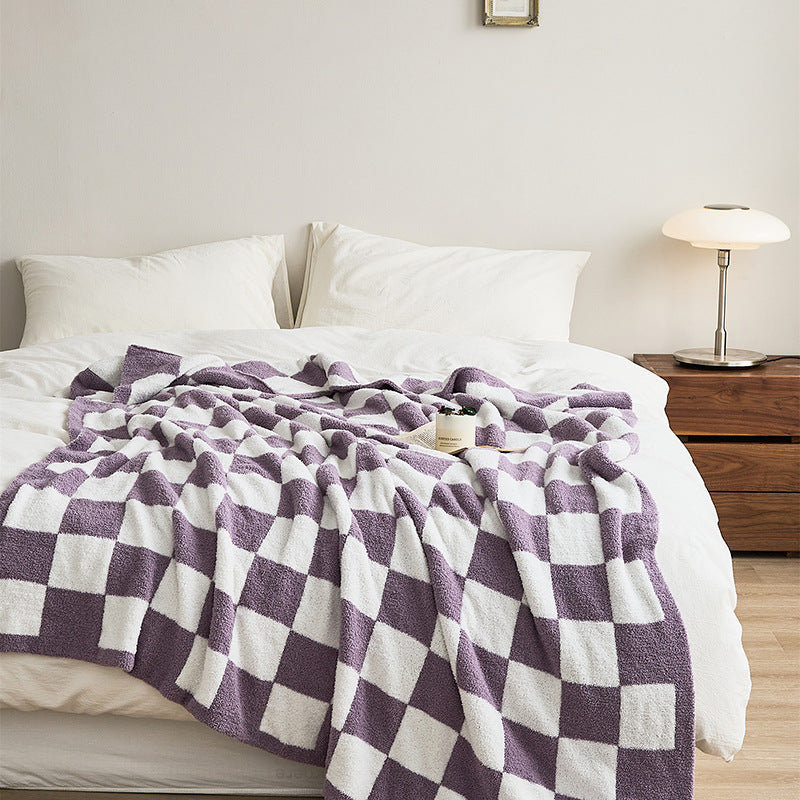 Couverture en Plaid de demi-velvet de style nordique