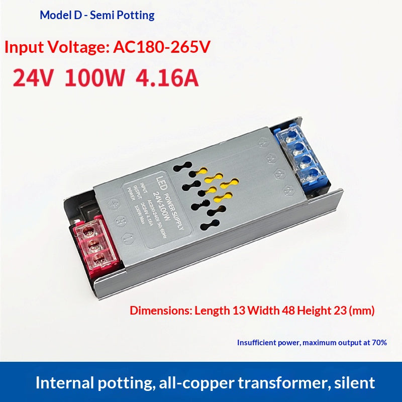 LED bande de lumière Transformateur alimentation de commutation 220V à DC 12V24V Soupe de puissance basse tension