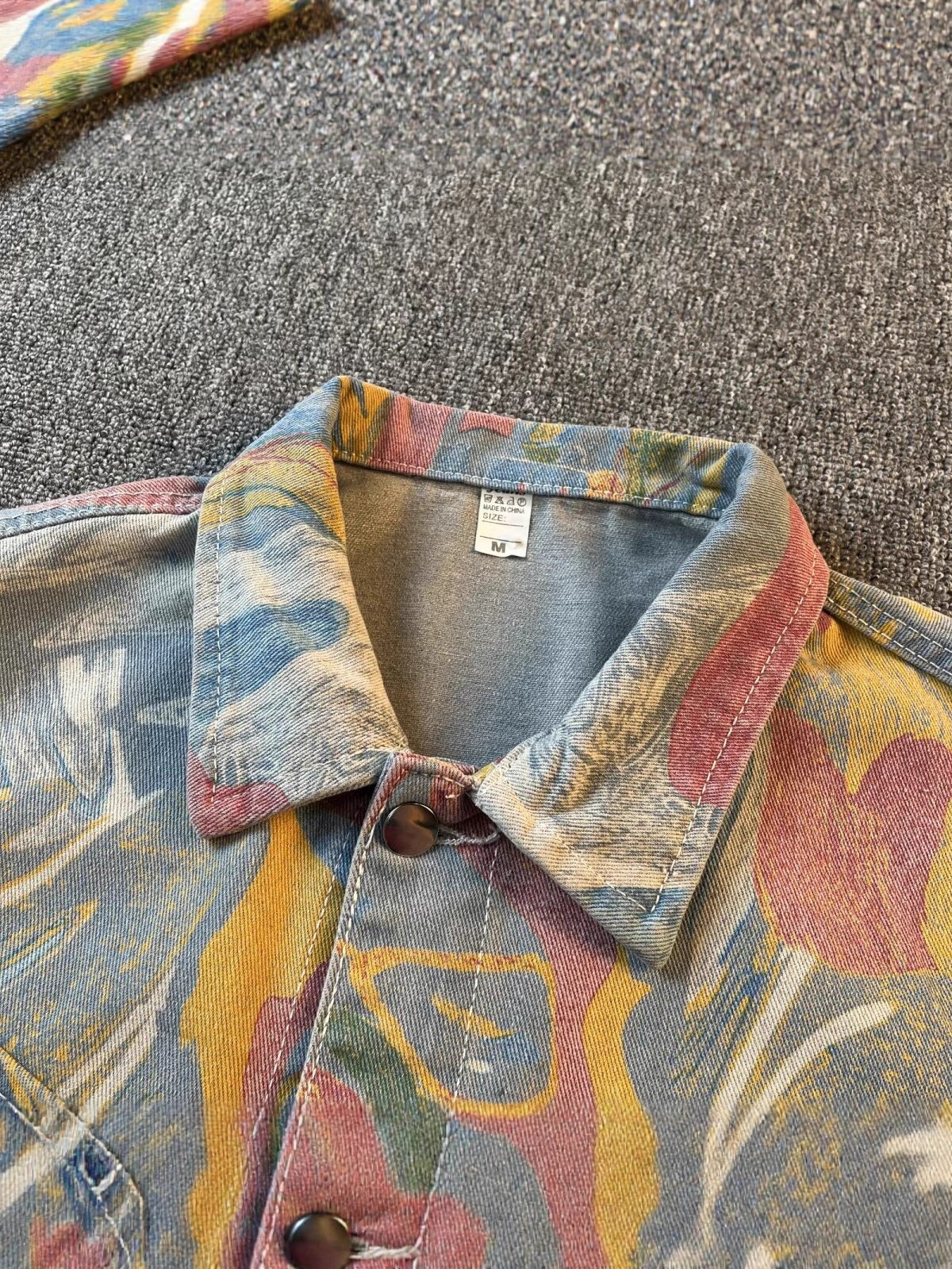 Veste en Denim Graffiti pour hommes