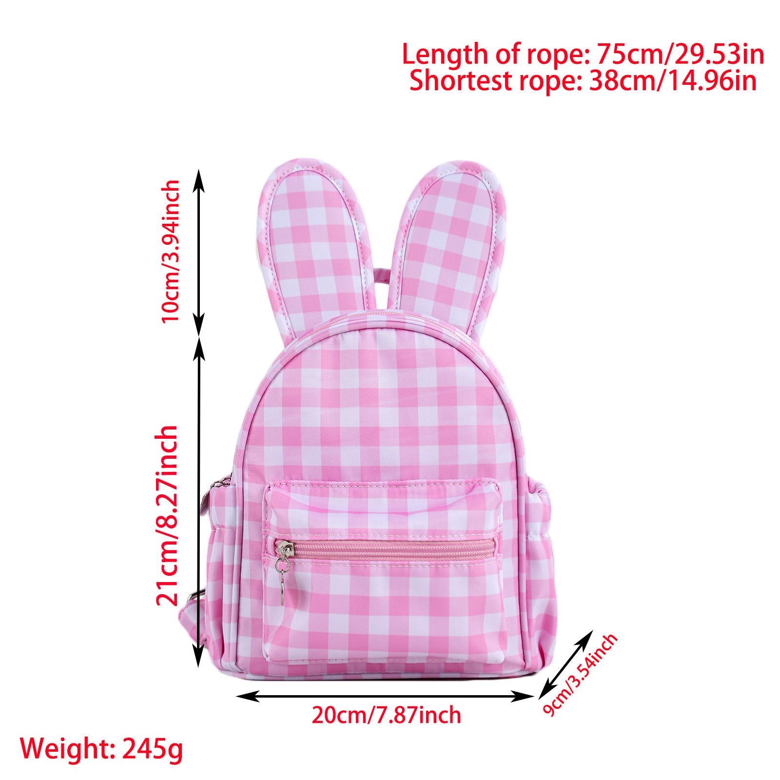 Sac à dos pour élèves de l'école primaire mini portable Plaid
