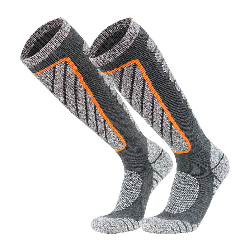Chaussettes athlétiques pour homme à haut tube de ski chaud