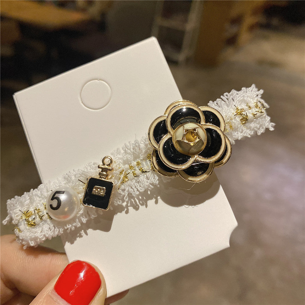 Tissu tchèque diamant côté Strass Laine dos Clip cheveux