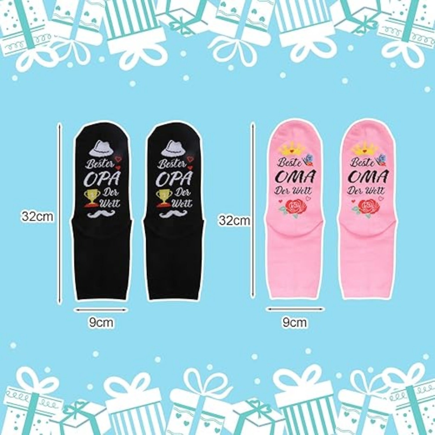 2-Pair Grand-mère & chaussons grand-père