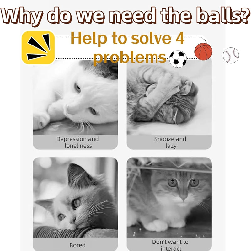 Jouets pour chats, Balles d'autodivertissement, Boules gonflables en plumes, Jouets pour chats, Jeu d'autodivertissement pour chats