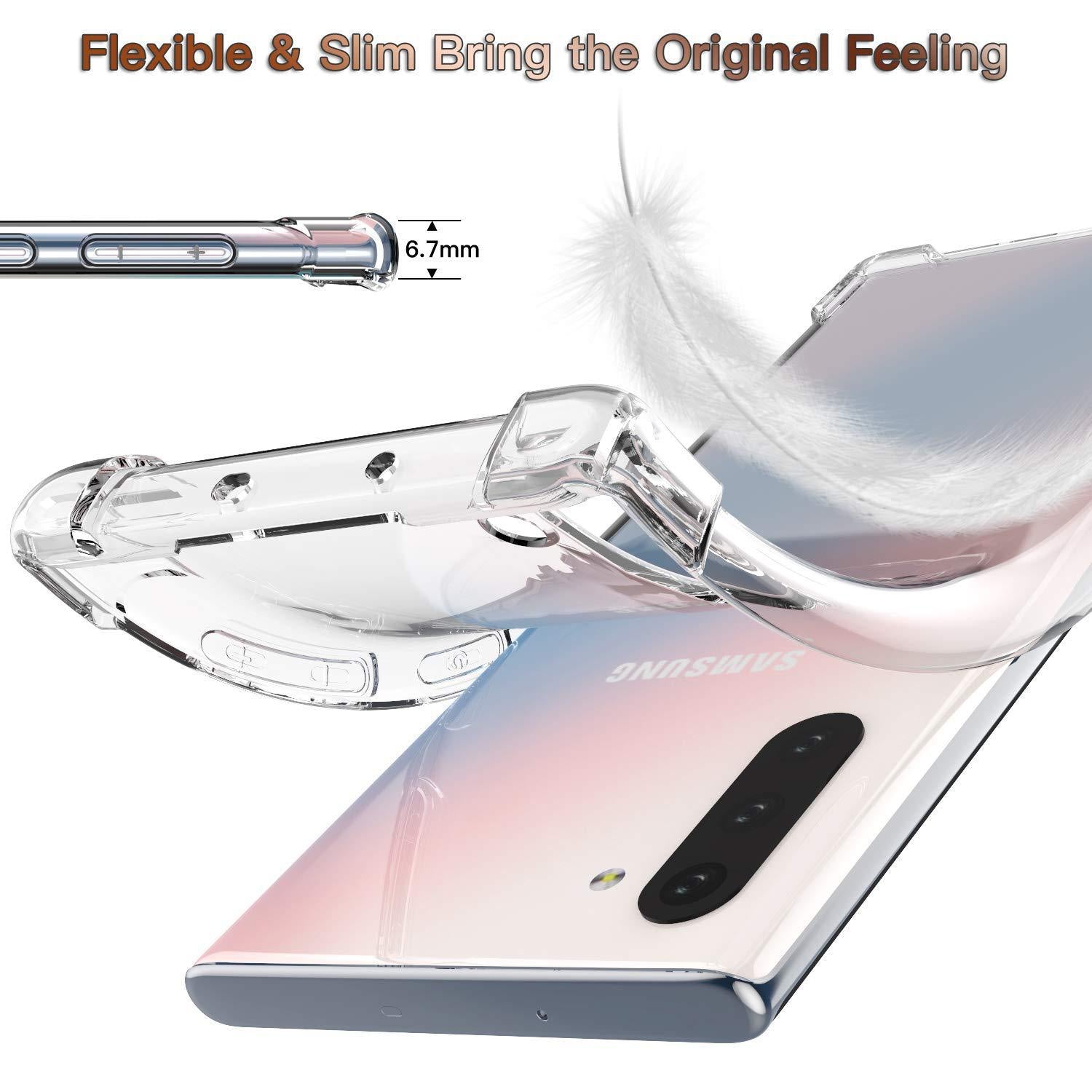 Transparent S24PLUS Boîtier de protection TPU résistant à la chute à quatre cornes