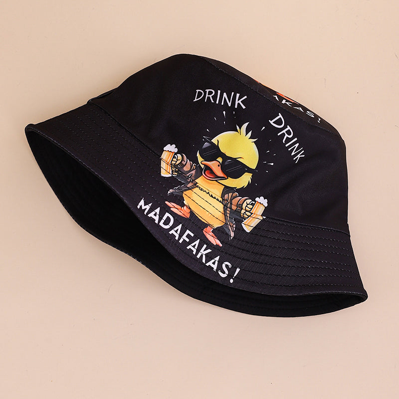Men's and Women's Multi-usage Imprimé en forme de lettre style Canard jaune Casual Fisherman H