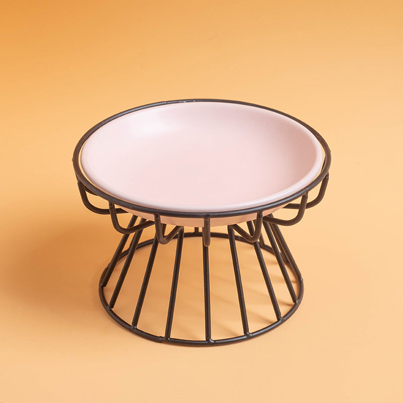Élevée Pet Food Bowl Stand Neck Support Rack d'alimentation pour chats et chiens