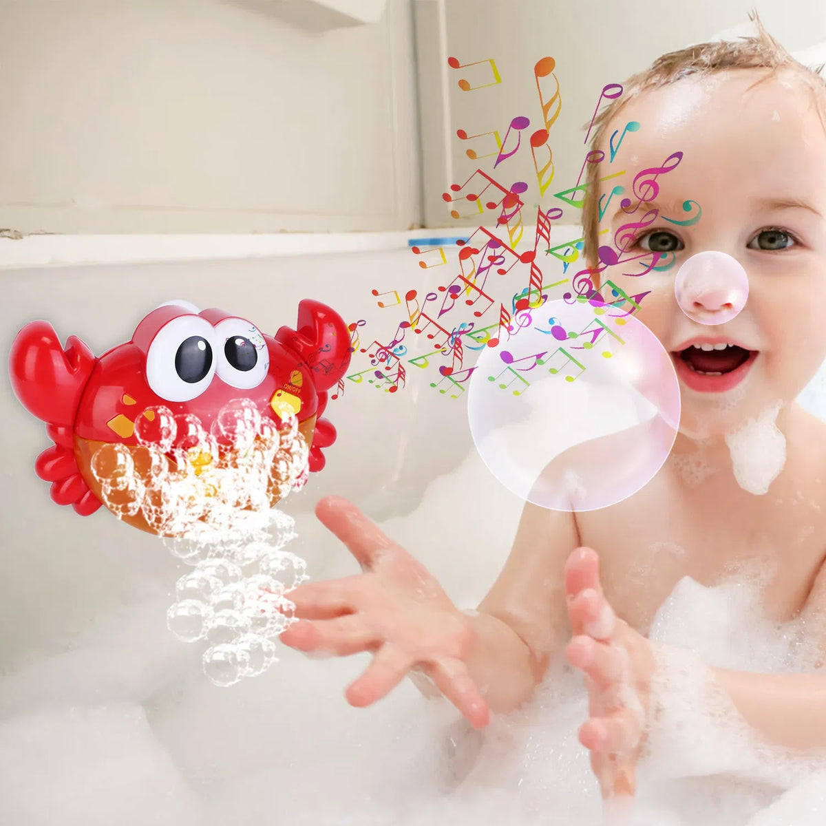Frog Musical Bubble Bath Maker Jouets de bain de bébé pour baignoires Toddler Bubble Machine pour bain