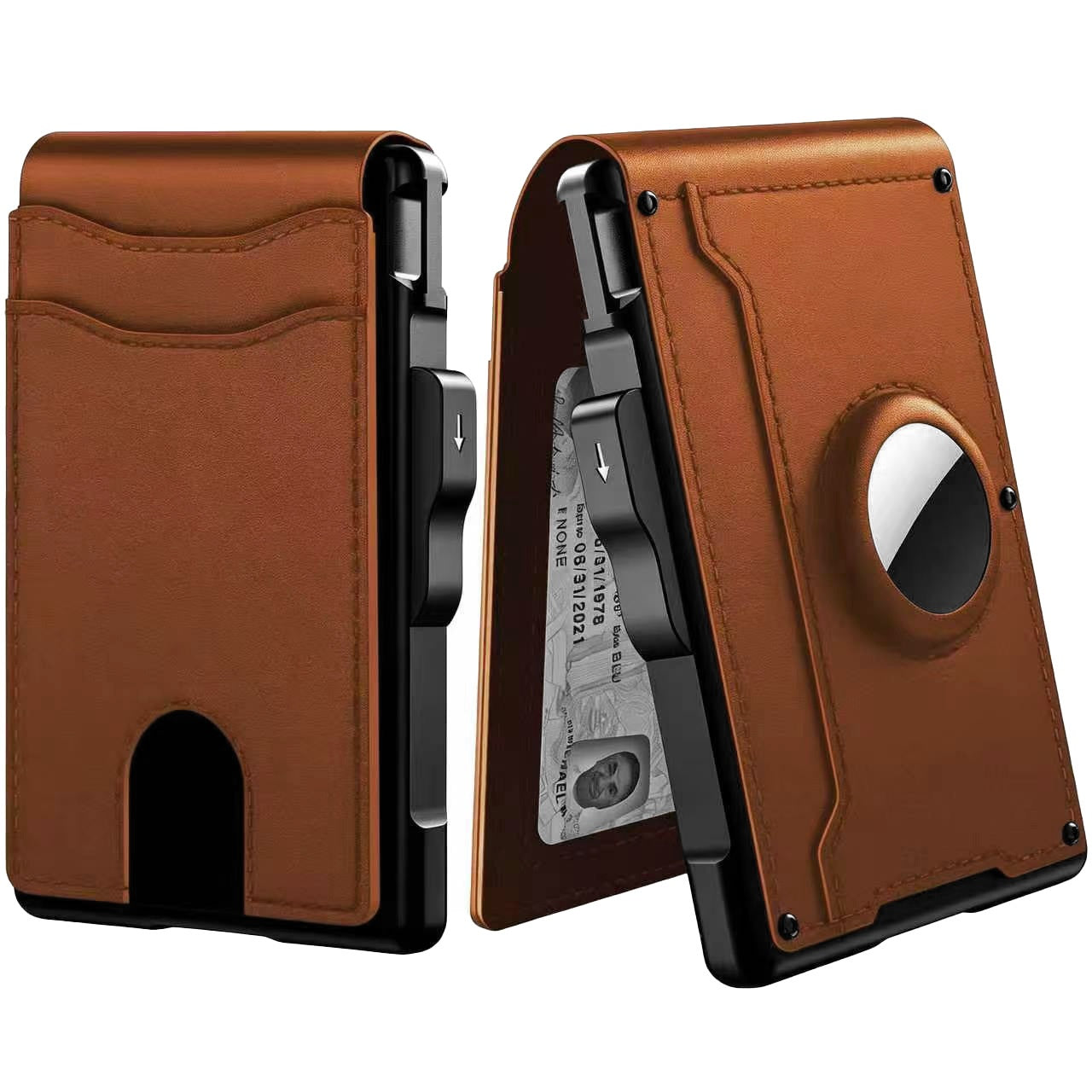 Porte-cartes pour hommes Portefeuille Cartouche en fibre de carbone de grande capacité