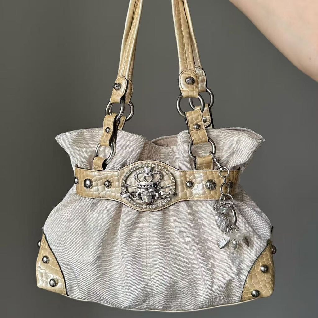 Sac de bowling plissé pour femmes