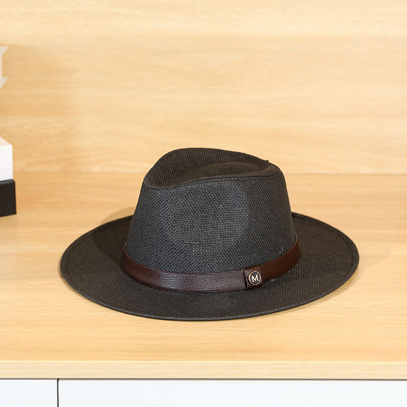 Chapeau de soleil de style britannique pour hommes parfait pour la plage
