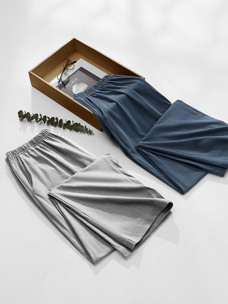 Langsha Cotton Loose and Comfortable Accueil Pantalons de couchage pour hommes