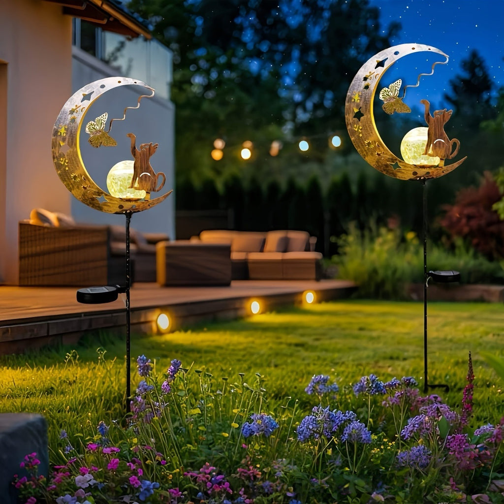 Fer brut extérieur jardin lumière solaire