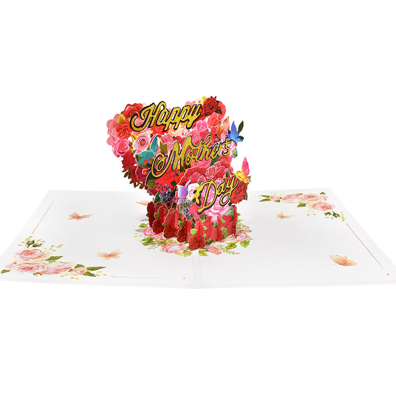 Carte de vœux de la fête des mères 3D 3D Creative