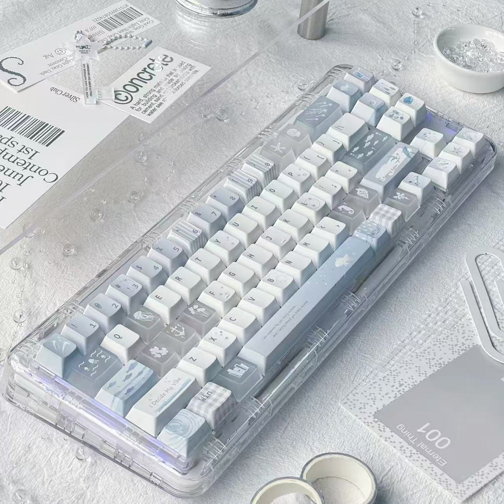 Stylish Blue Keyboard Caps with a Cool