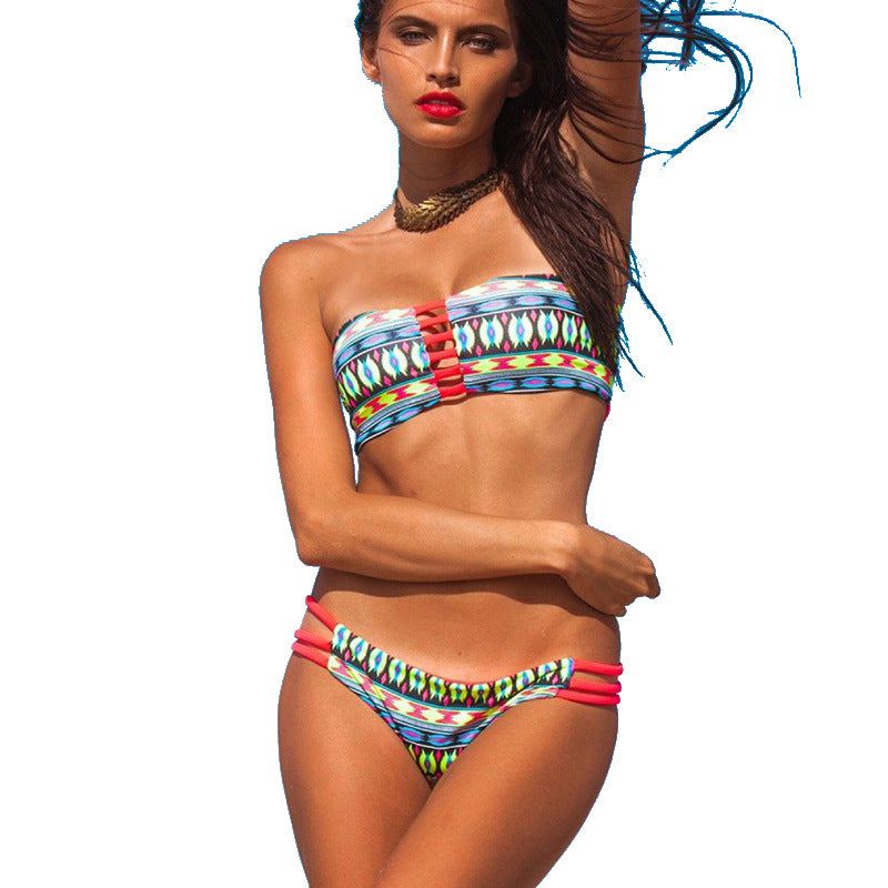 Sexy double-sided print bikini