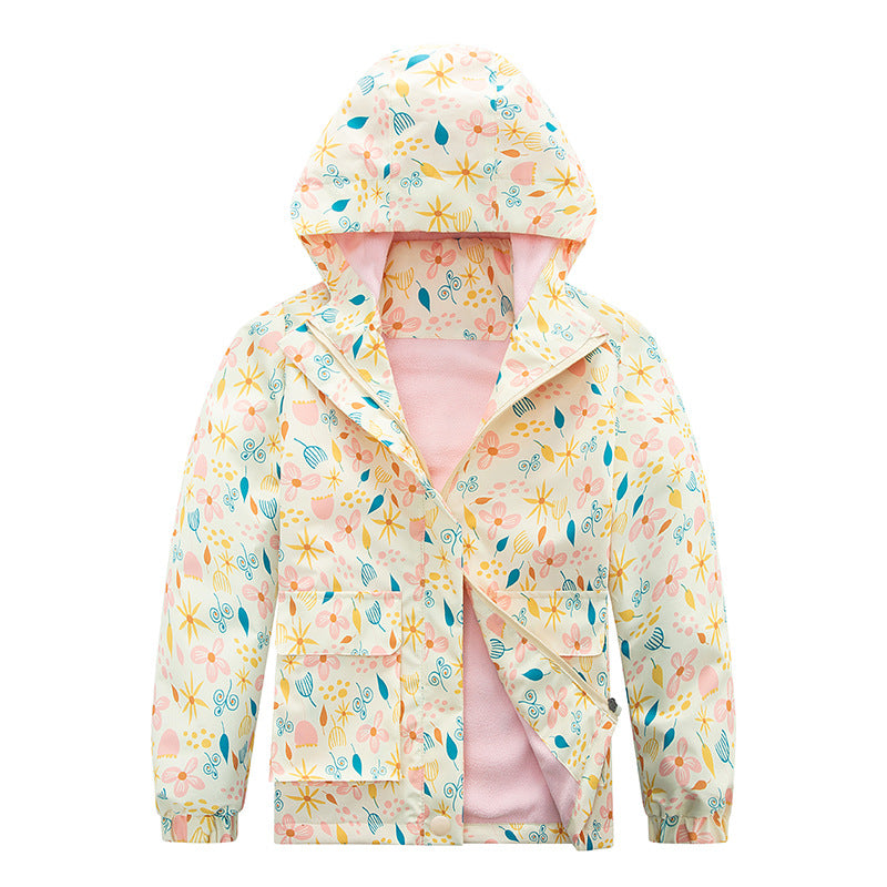 Veste imperméable à l'eau en manteau pour enfants