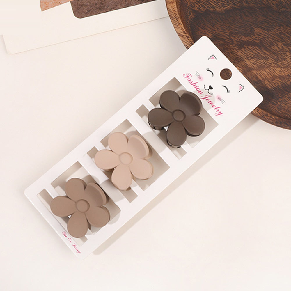 Coffee Color Série Trois-pièces Ensemble Barrettes Updo Hair Accessoires