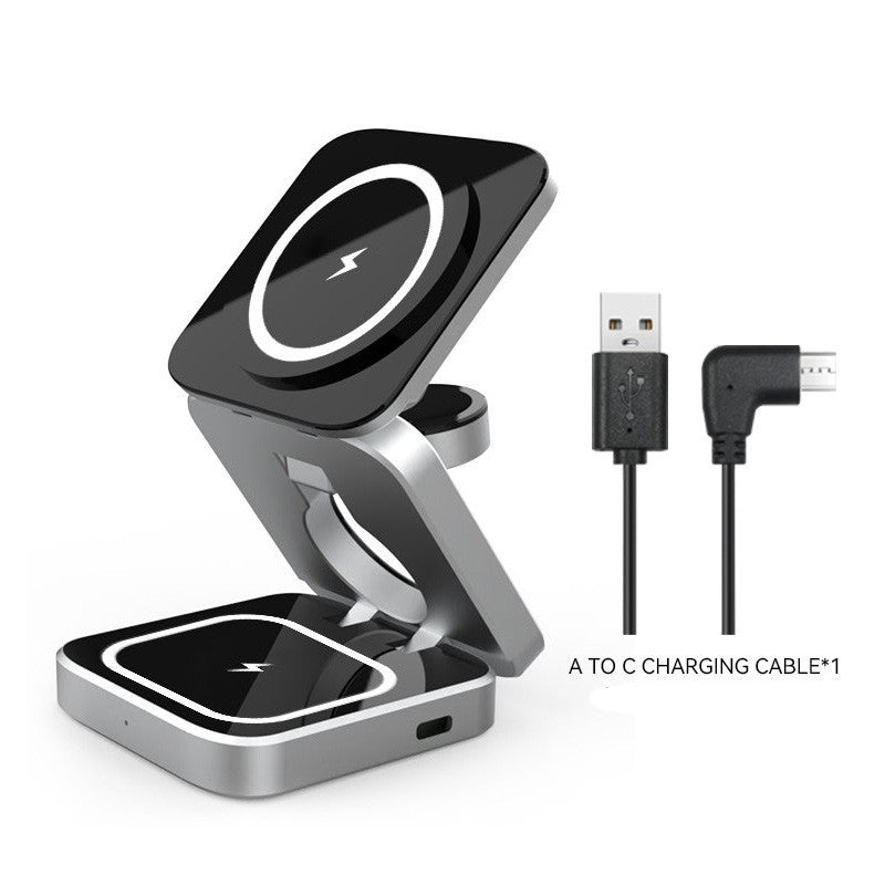 Trois Supports de recharge sans fil de bureau en un seul