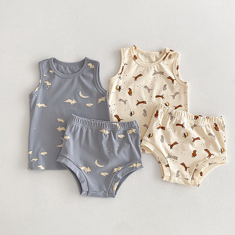 Ensemble de pyjama pour bébé et enfants de style été