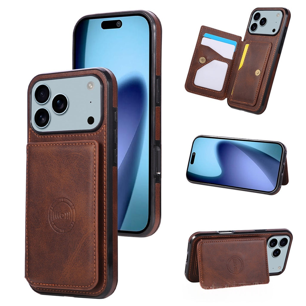 Magnetic Wallet style téléphone cas en cuir avec des fentes de carte