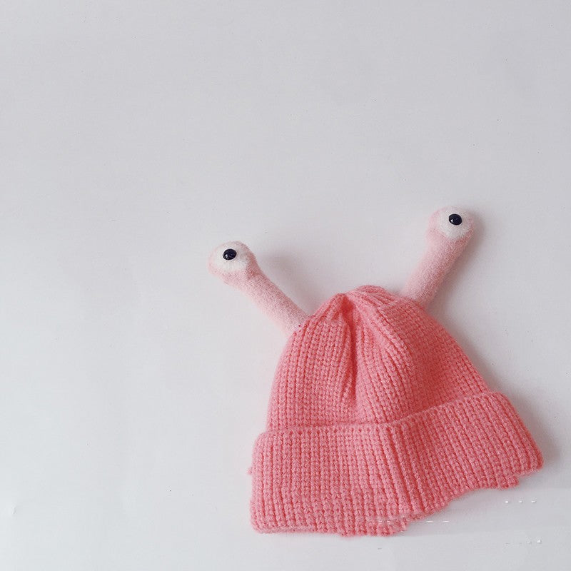 Pure Color Korean Version Ins va appeler la grenouille chapeaux tricotés enfants