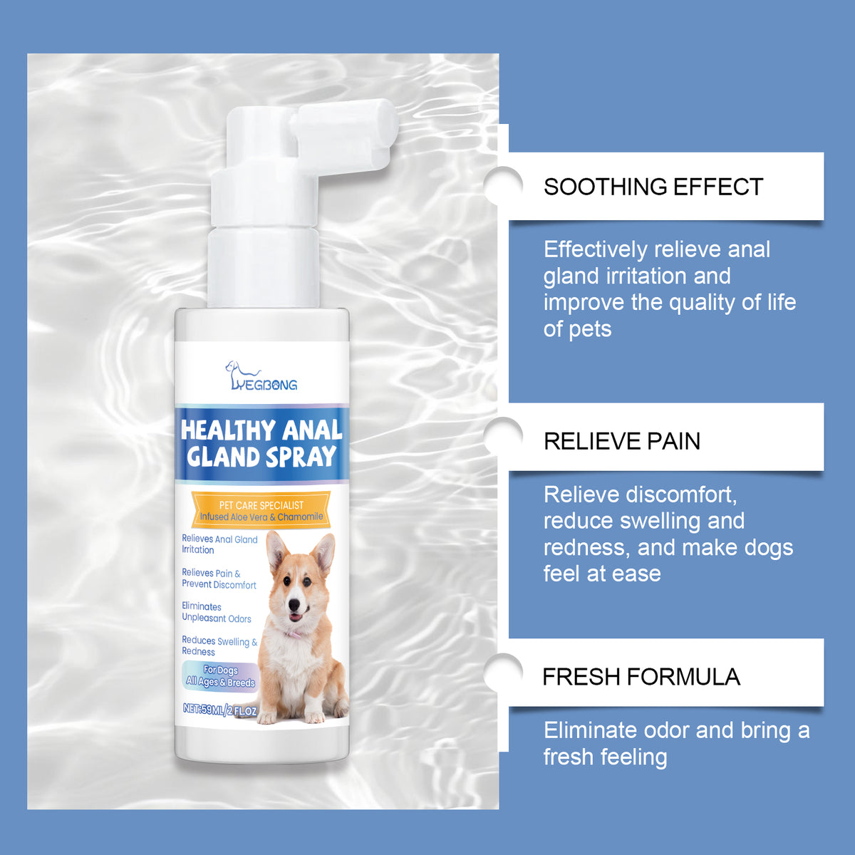 Spray Gland santé pour chiens