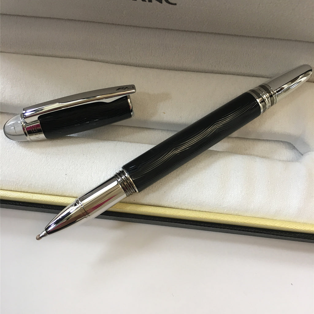 Interstellar cristal série tête métal Rollerball stylo à bille stylo de fontaine classique Carbo