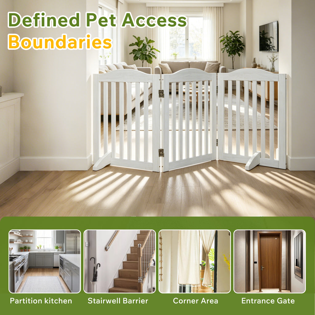 Porte pliable pour chiens en bois