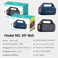 KP-865 Meilleures ventes sans fil Bluetooth haut-parleur poignée portable RVB éclairage son haute Pow