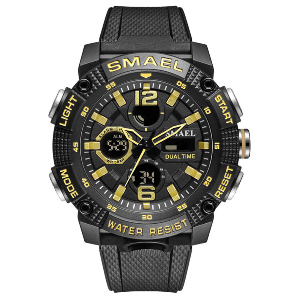 Montre sportive étudiante lumineuse étanche pour hommes