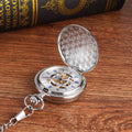 Grande montre de poche en argent à double charnière mécanique
