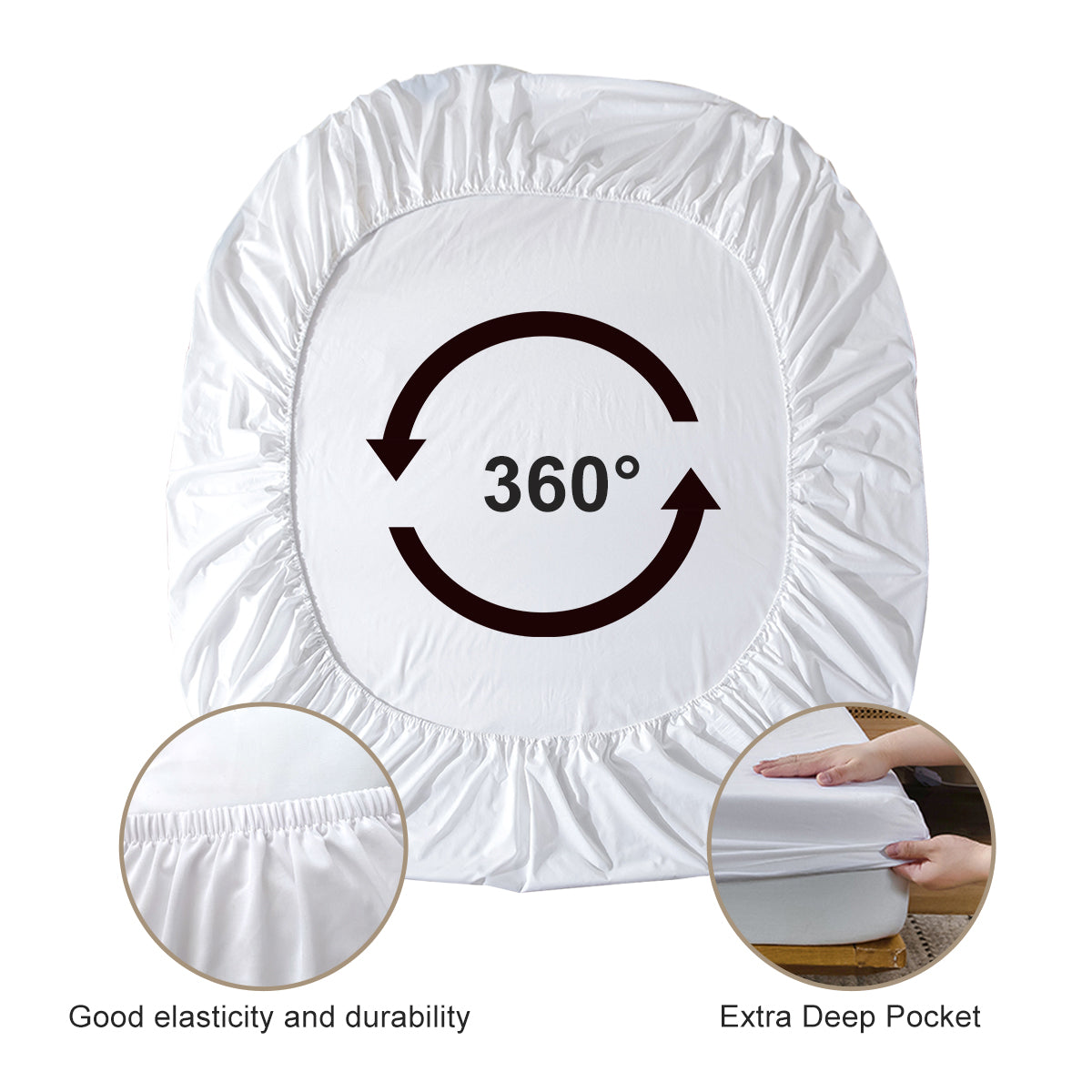 3PCS Botanical Floral Imprimé Lit Fitted Sheet Set