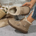 Bottes de neige chaudes doublées de polaire pour femmes