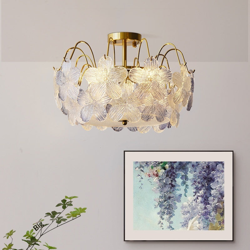 Lustre créatif Floral-Glass Romantique Français