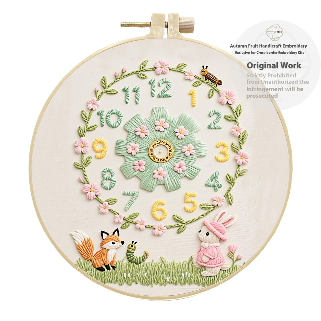 Décoration de l'horloge Broderie Diy Creative Simple Kit Matériau