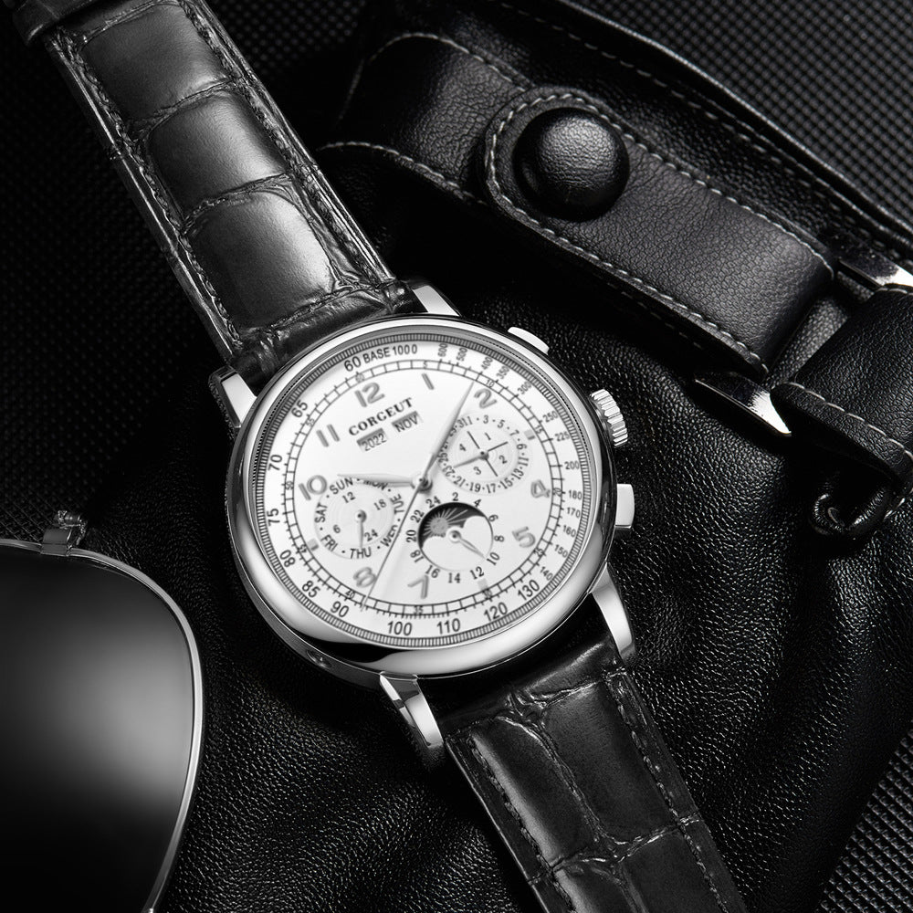 Montre d'affaires mécanique automatique pour hommes