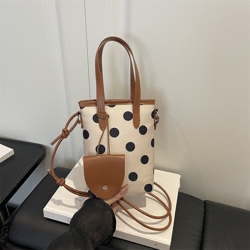 Sac Mini Bucket Retro Polka-dot style coréen pour femmes