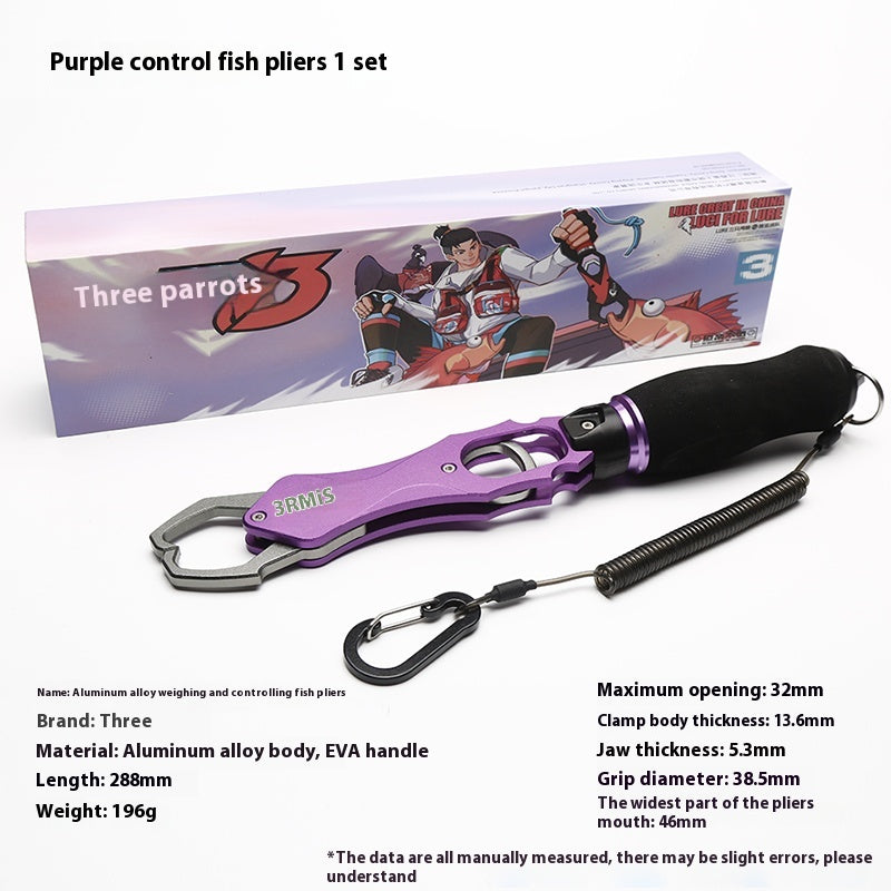 Accessoires de pêche multifonctions Alliage d'aluminium Tongs géants de poissons avec contrôle de pesée