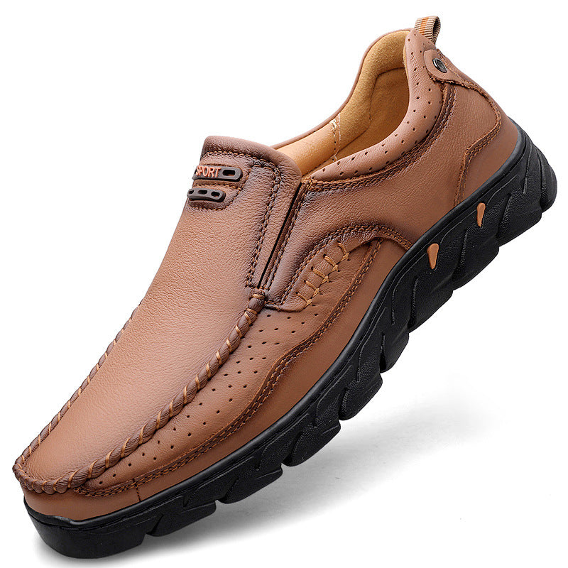 Respirant main fait pour les hommes Outdoor Casual Chaussures en cuir