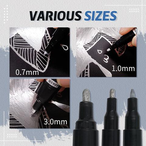 Pen miroir de peinture réfléchissant métal stylo chromé