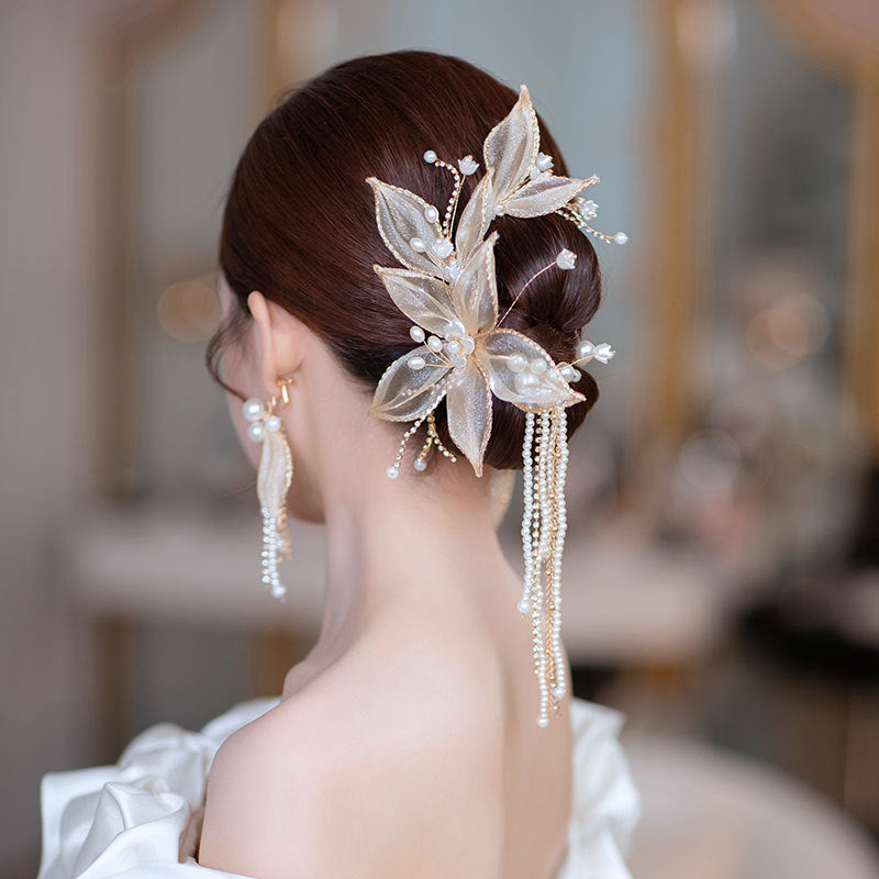 Fashion Bride Champagne Fleur Hairpin costume