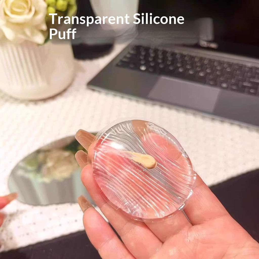 Fondation Jelly Cushion sans poudre de silicone transparente
