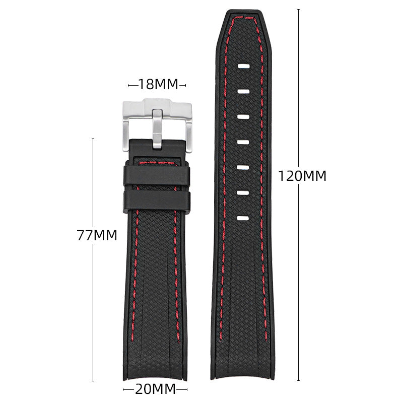 Bracelet en silicone de 20mm pour hommes